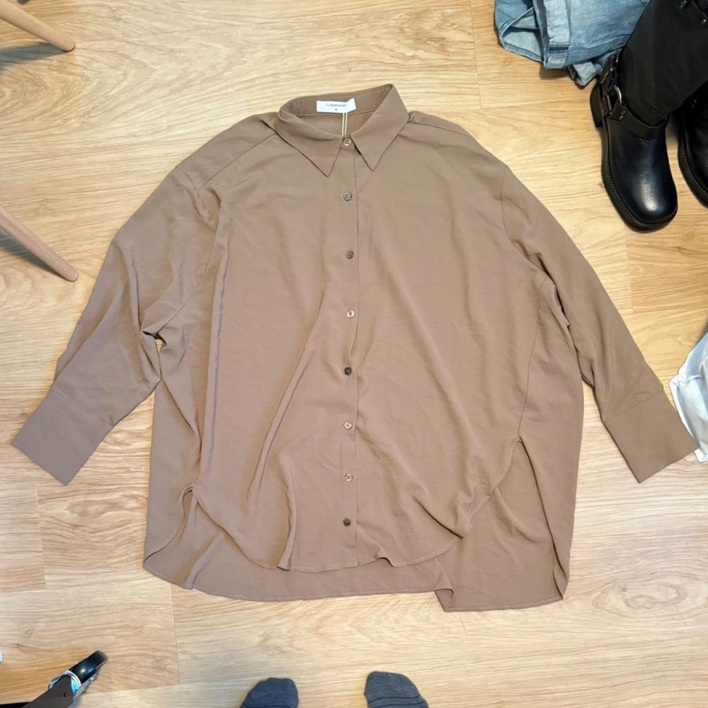 Brown Button-Up Shirt